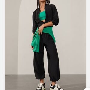 Athleta Black Long Sleeve Jumpsuit